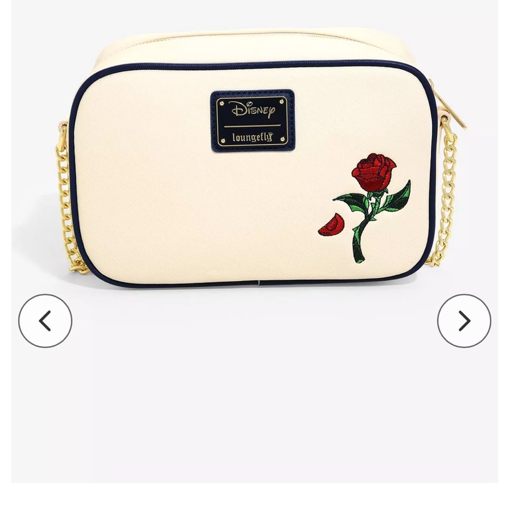 Disney Beauty and the Beast stained glass window Loungefly crossbody bag - Picture 9 of 11